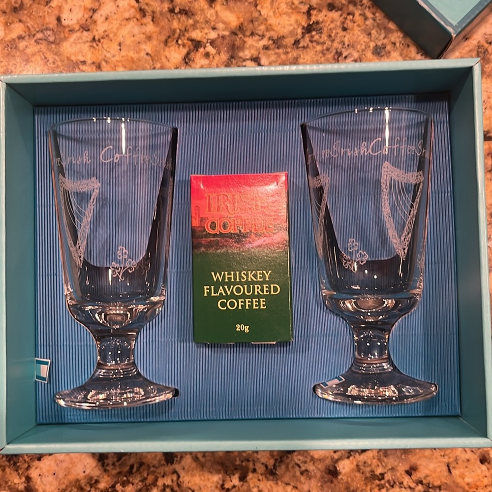 Irish whiskey coffee cream set vintage NIB